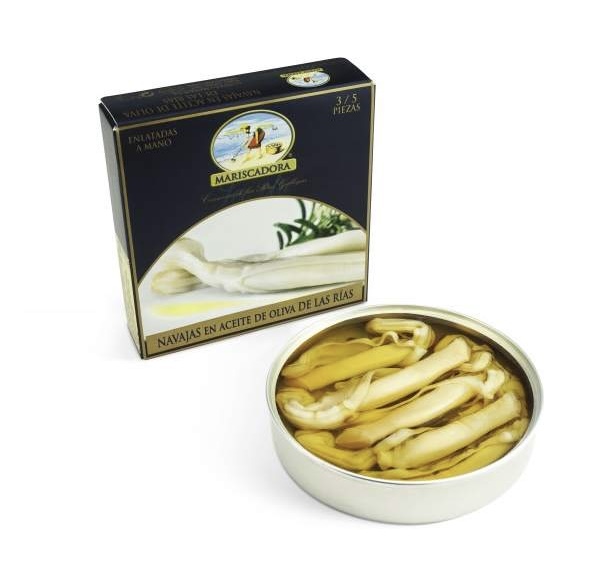 Navaja Selecta Mariscadora en Aceite de Oliva 3/5 piezas